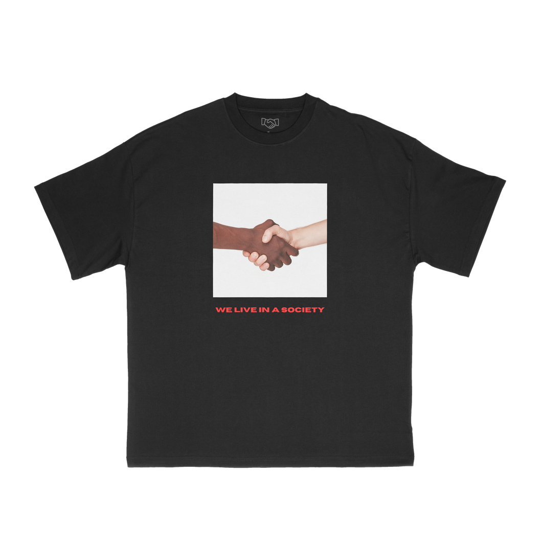 We Live In A Society Cover Tee (Black)